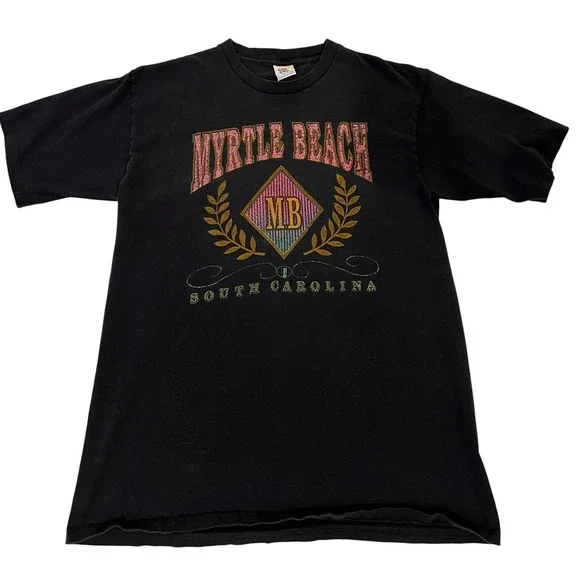Vintage Myrtle Beach South Carolina Graphic Print Crew Neck‎ T-Shirt - Picture 4 of 9